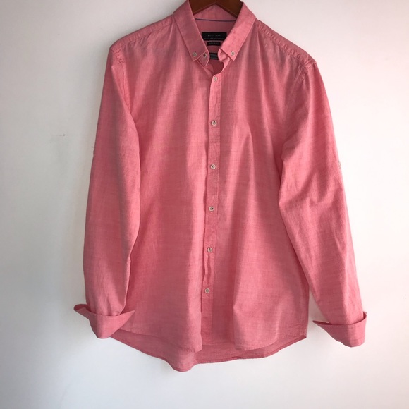ZARA MAN regular fit Long Sleeve button down dress shirt LARGE - Picture 3 of 14